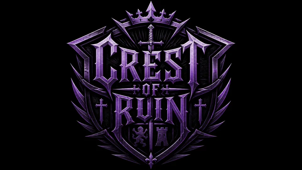 Crest of Ruin heraldic metalcore band logo