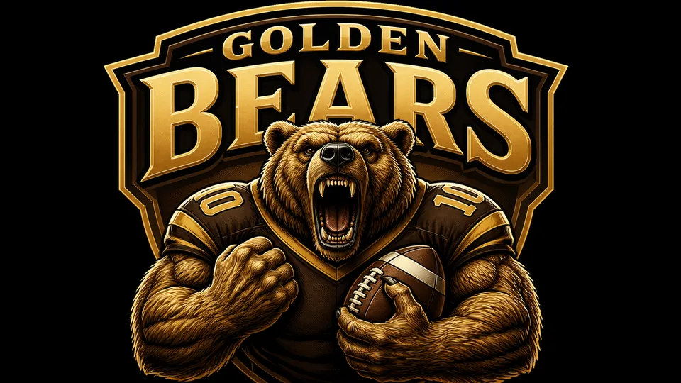 Golden Bears mascot fantasy football team logo