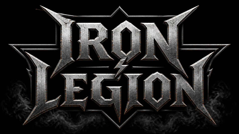 Iron Legion classic 80s heavy metal band logo