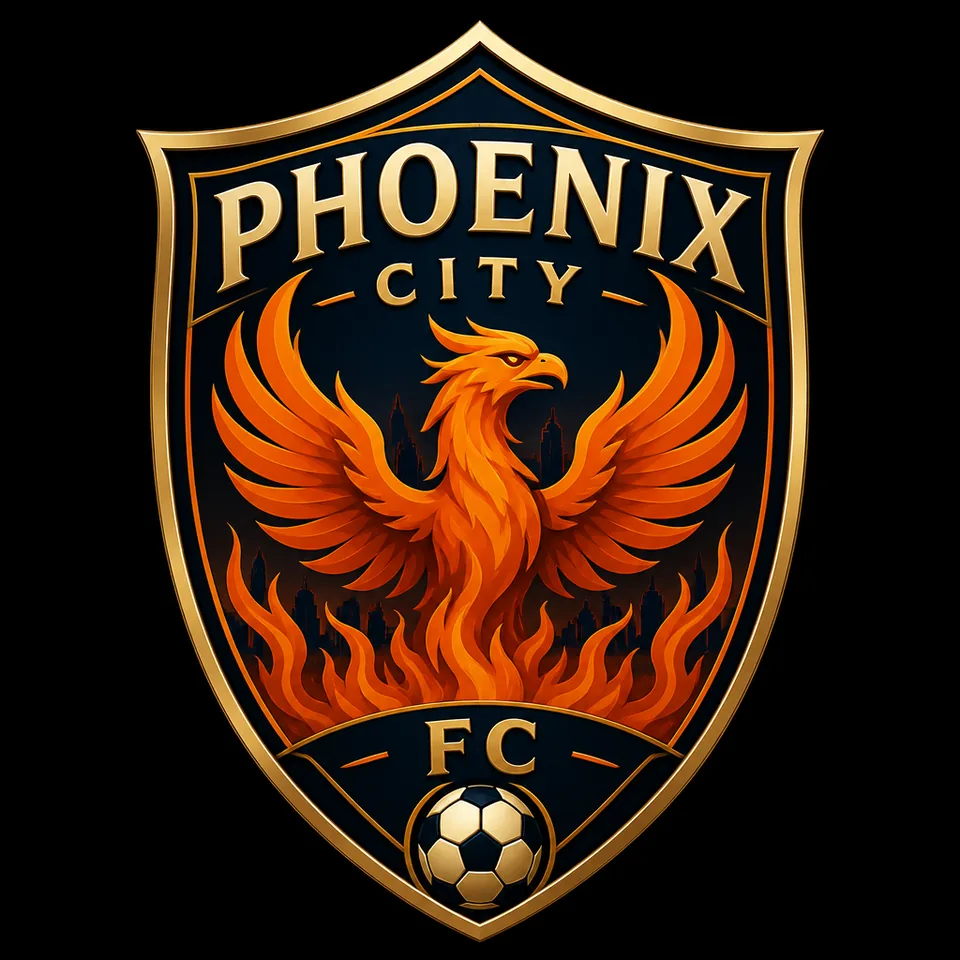 Phoenix City FC shield soccer logo generator result