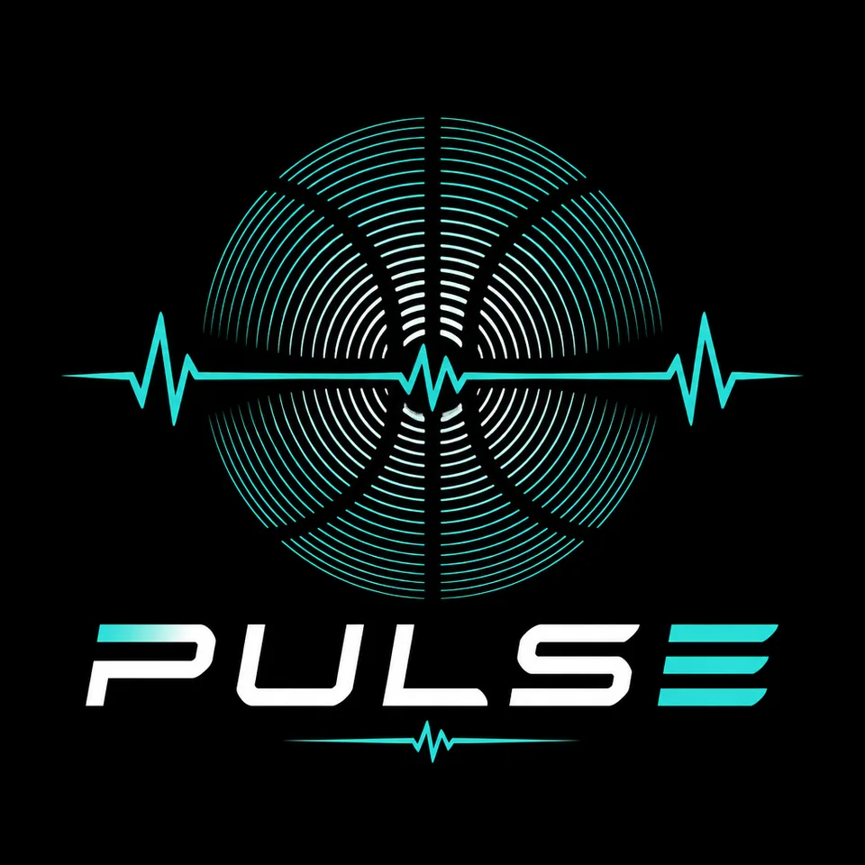 Pulse modern basketball team logo