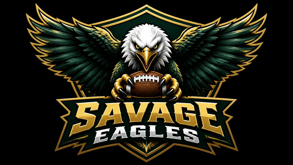 Savage Eagles mascot fantasy football logo