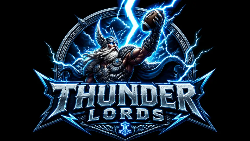 Thunder Lords badass fantasy football logo maker result