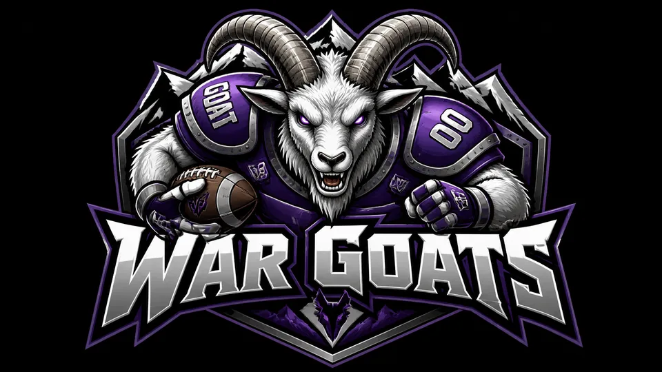 War Goats mascot fantasy football logo design
