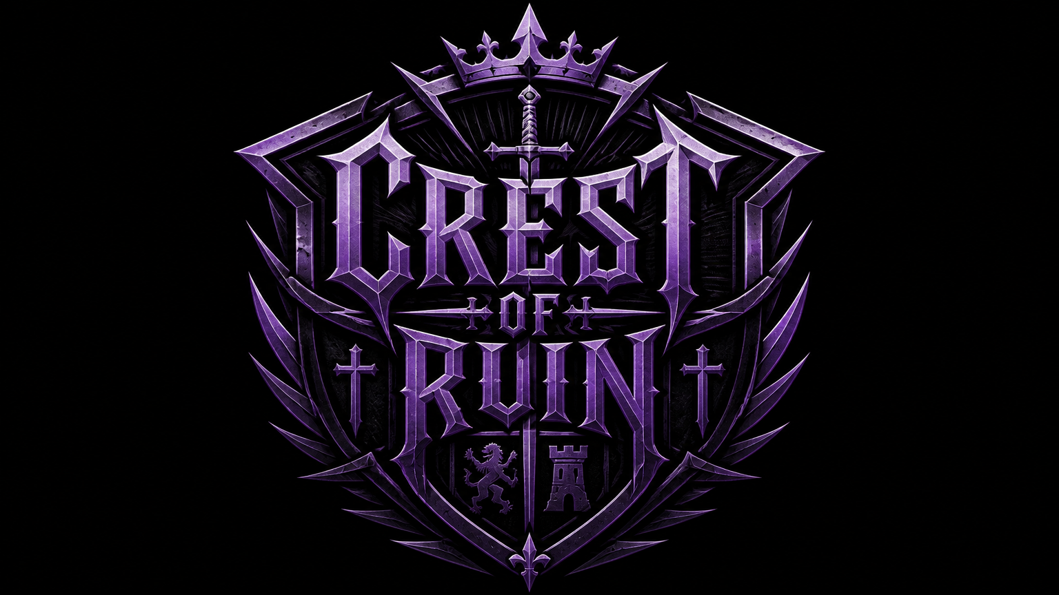 Crest of Ruin heraldic metalcore band logo