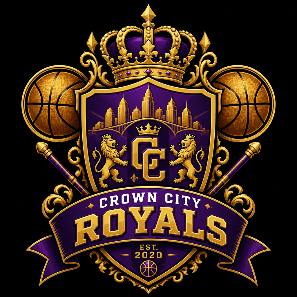 Crown City Royals emblem basketball team logo