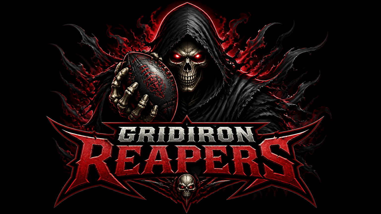 Gridiron Reapers badass fantasy football logo
