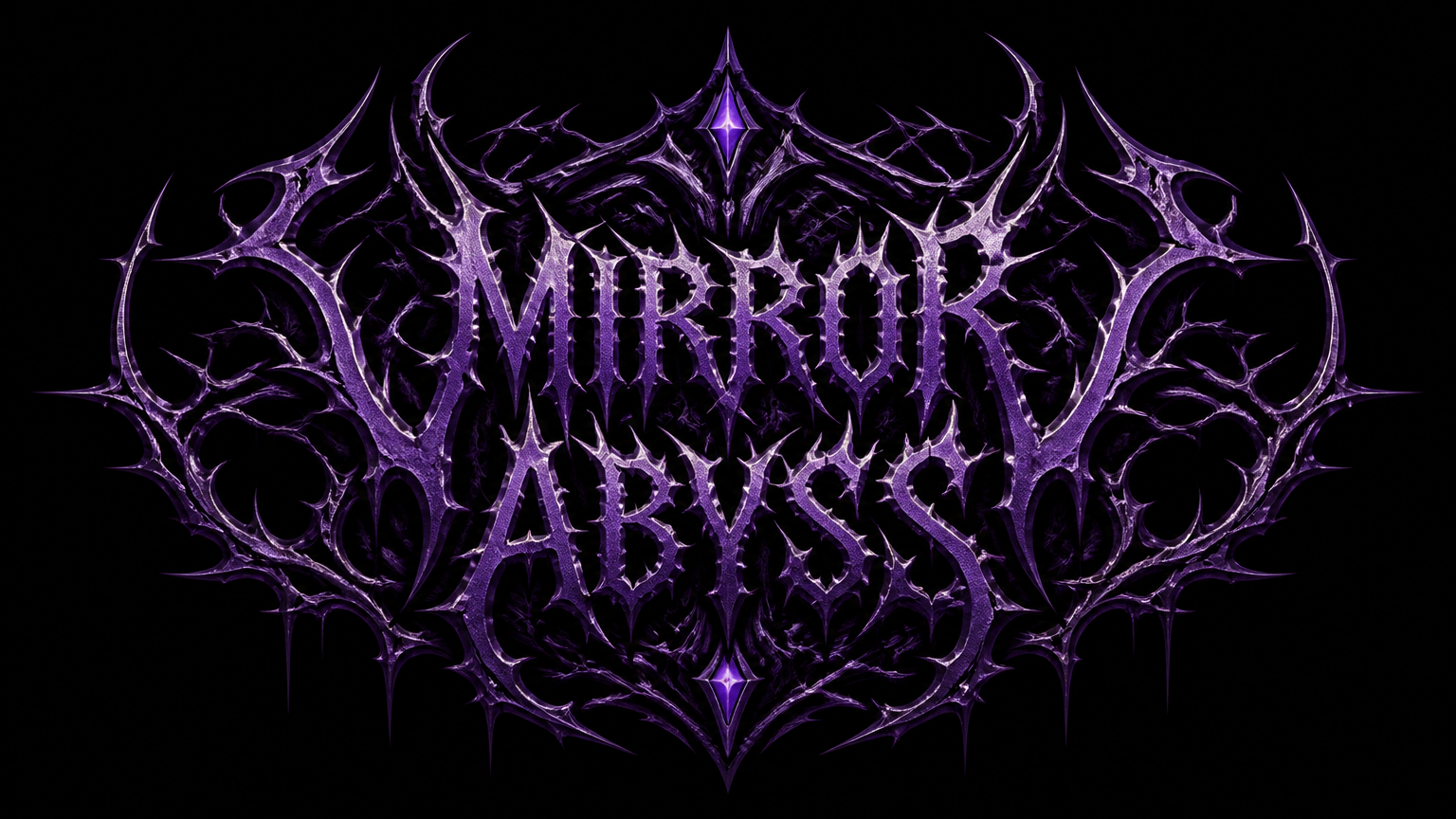 Mirror Abyss symmetric deathcore logo