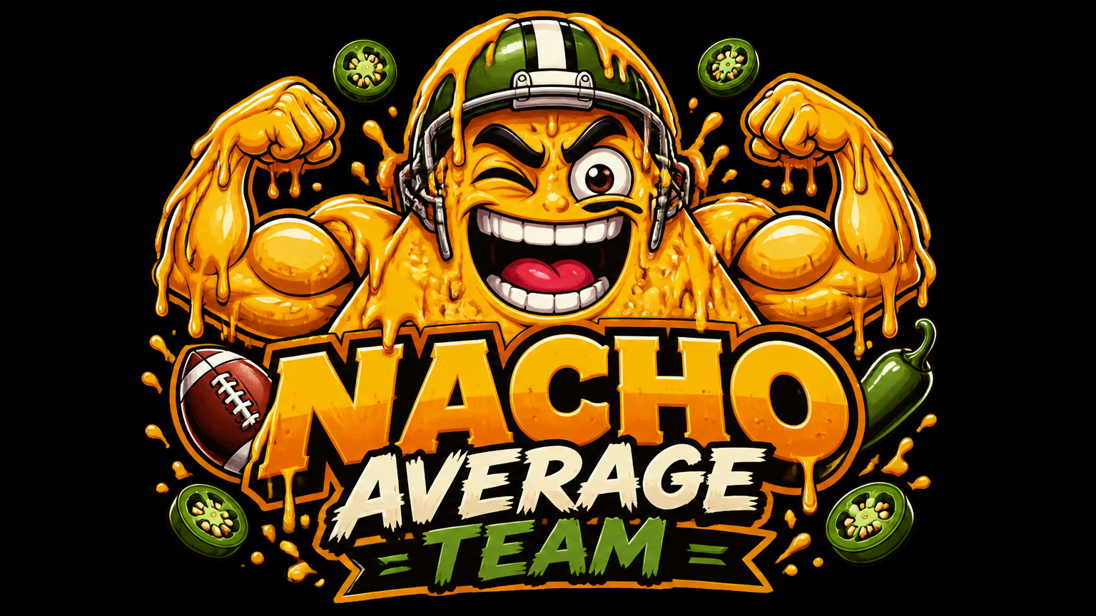 Nacho Average Team funny fantasy football logo generator result