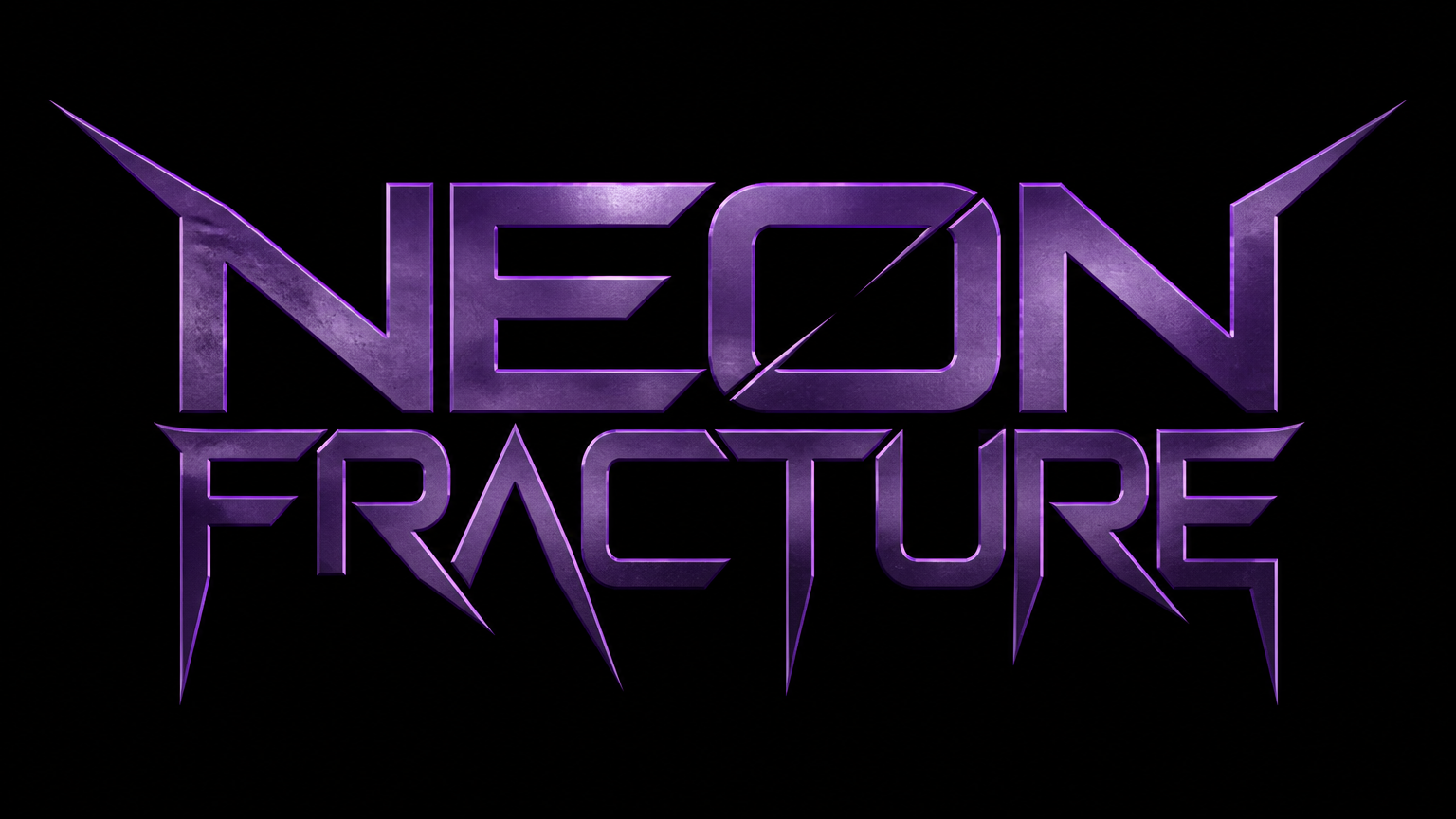 Neon Fracture modern metalcore logo design