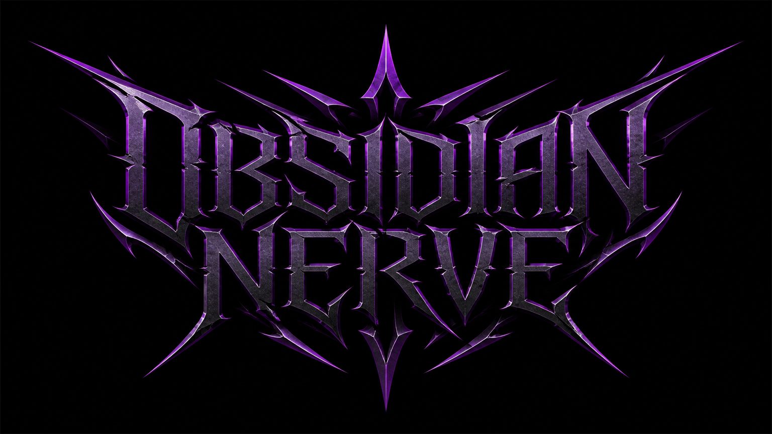Obsidian Nerve modern deathcore logo design