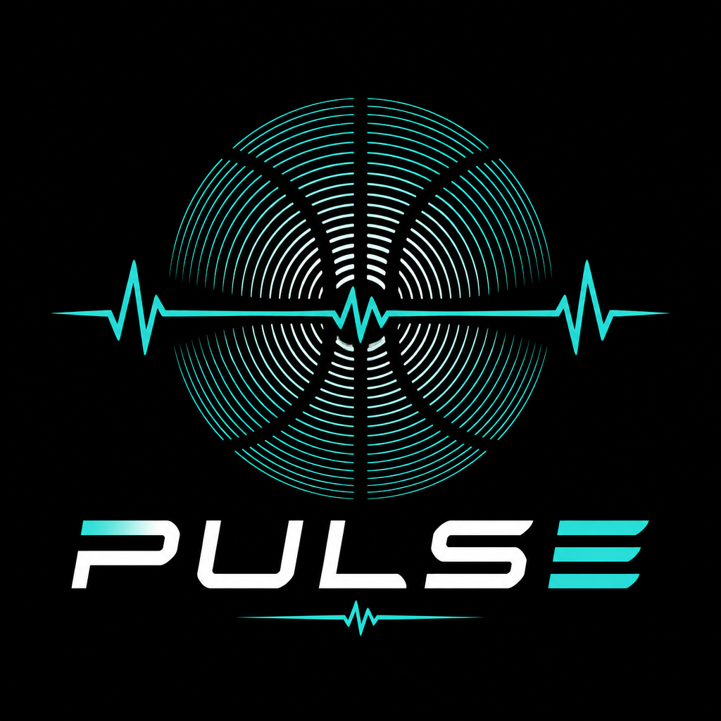 Pulse modern basketball team logo