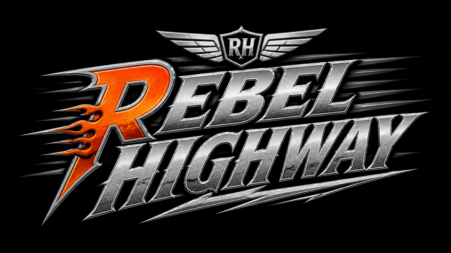 Rebel Highway rock n roll band logo design