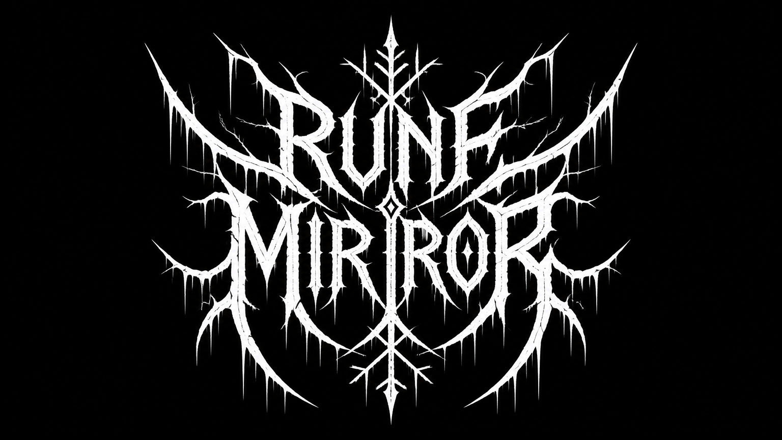 Rune Mirror symmetric black metal logo creator result