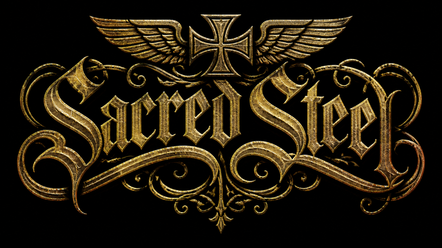 Sacred Steel tattoo heavy metal band logo maker result