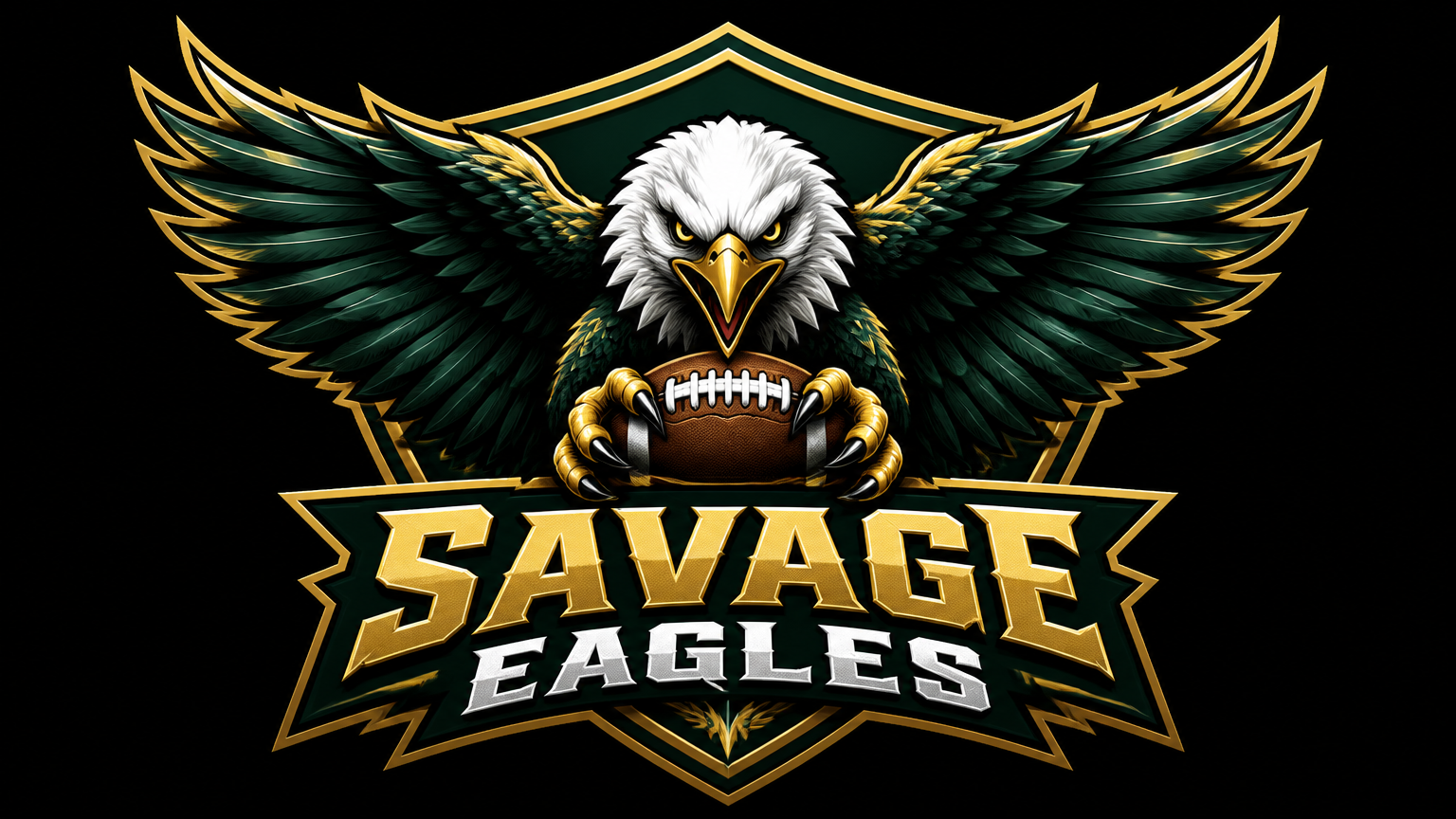 Savage Eagles mascot fantasy football logo
