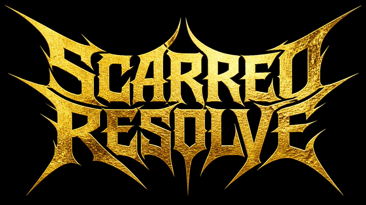 Scarred Resolve classic metalcore logo generator result