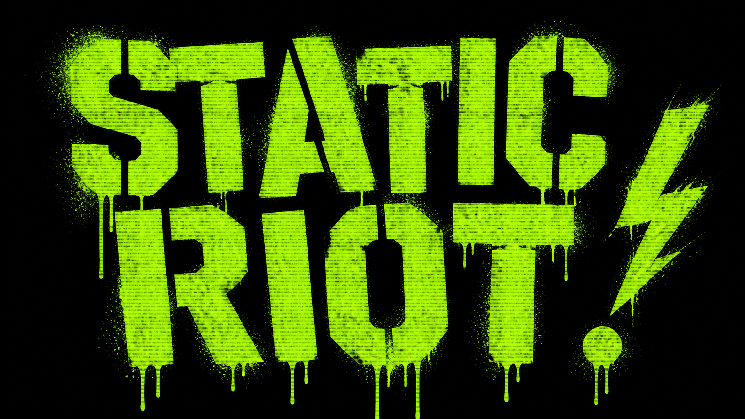 Static Riot punk rock band logo maker result