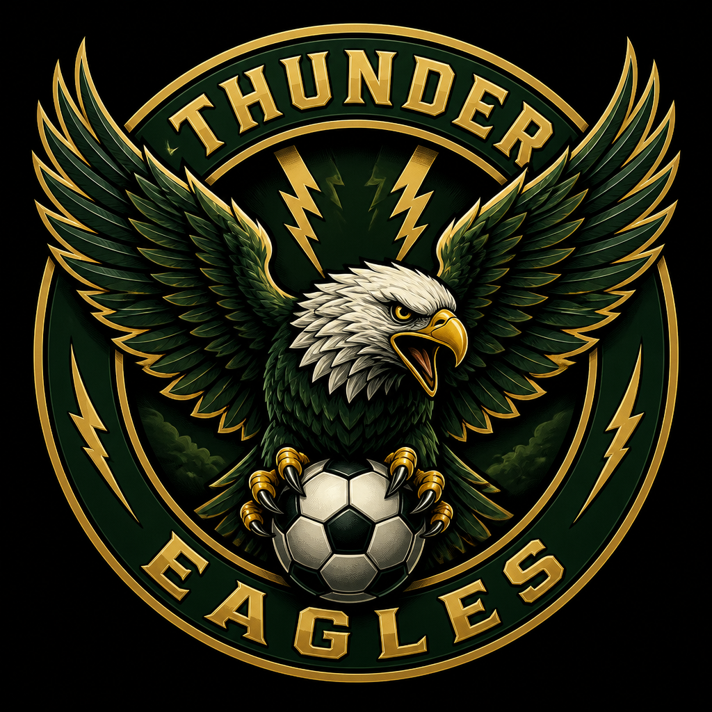 Thunder Eagles mascot soccer team logo
