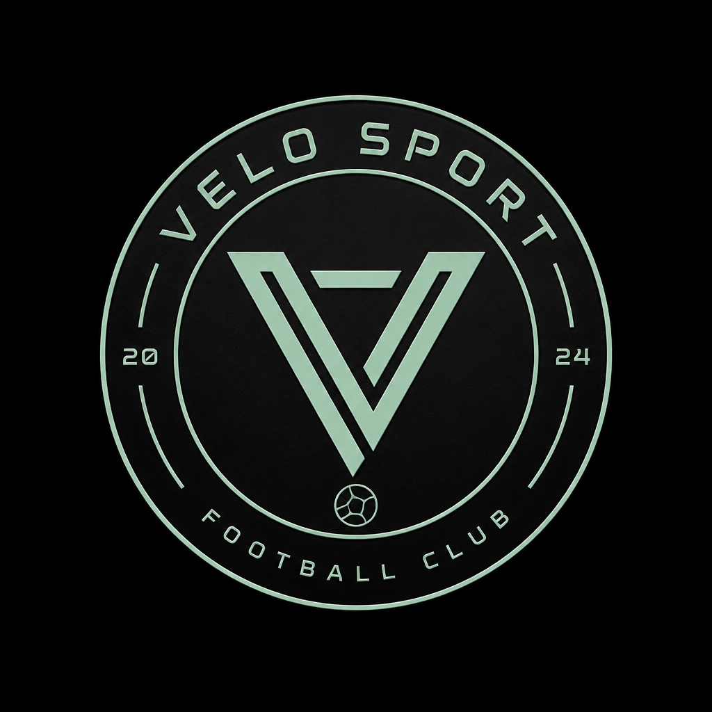 Velo Sport modern soccer team logo design