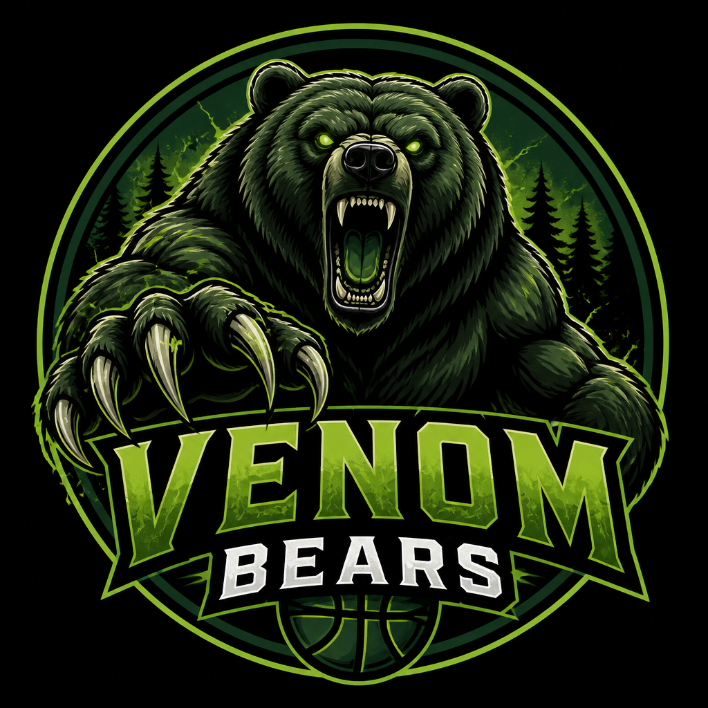Venom Bears mascot basketball logo generator result