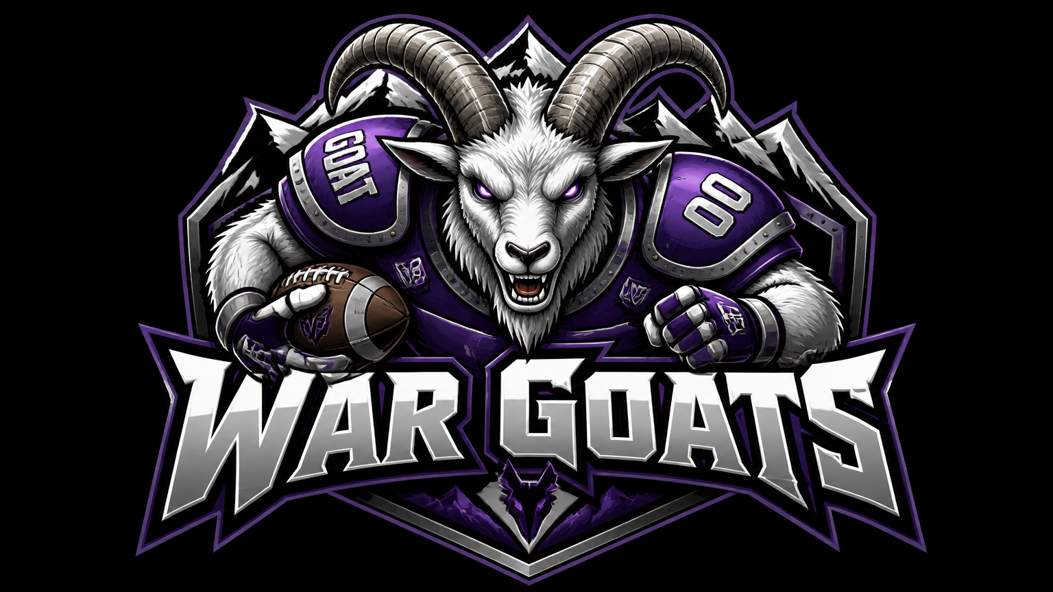 War Goats mascot fantasy football logo design